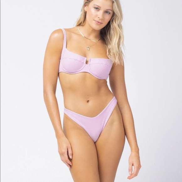 l*space Other - L SPACE Pointelle Rib Bikini - NWT